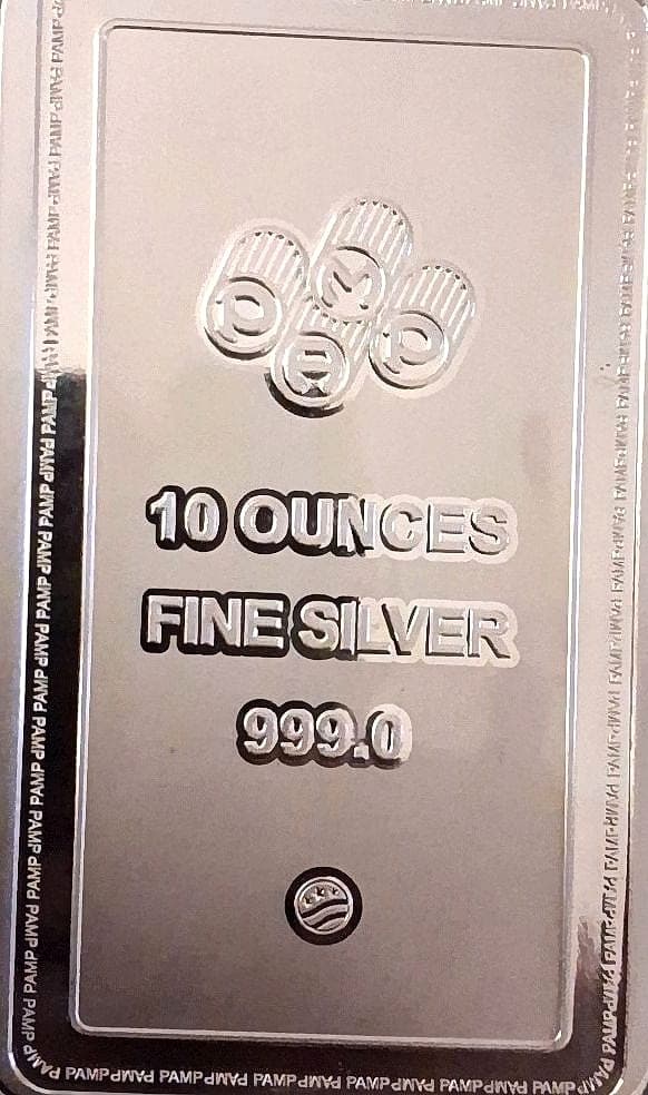 10 oz fine silver bars, verified and purchased