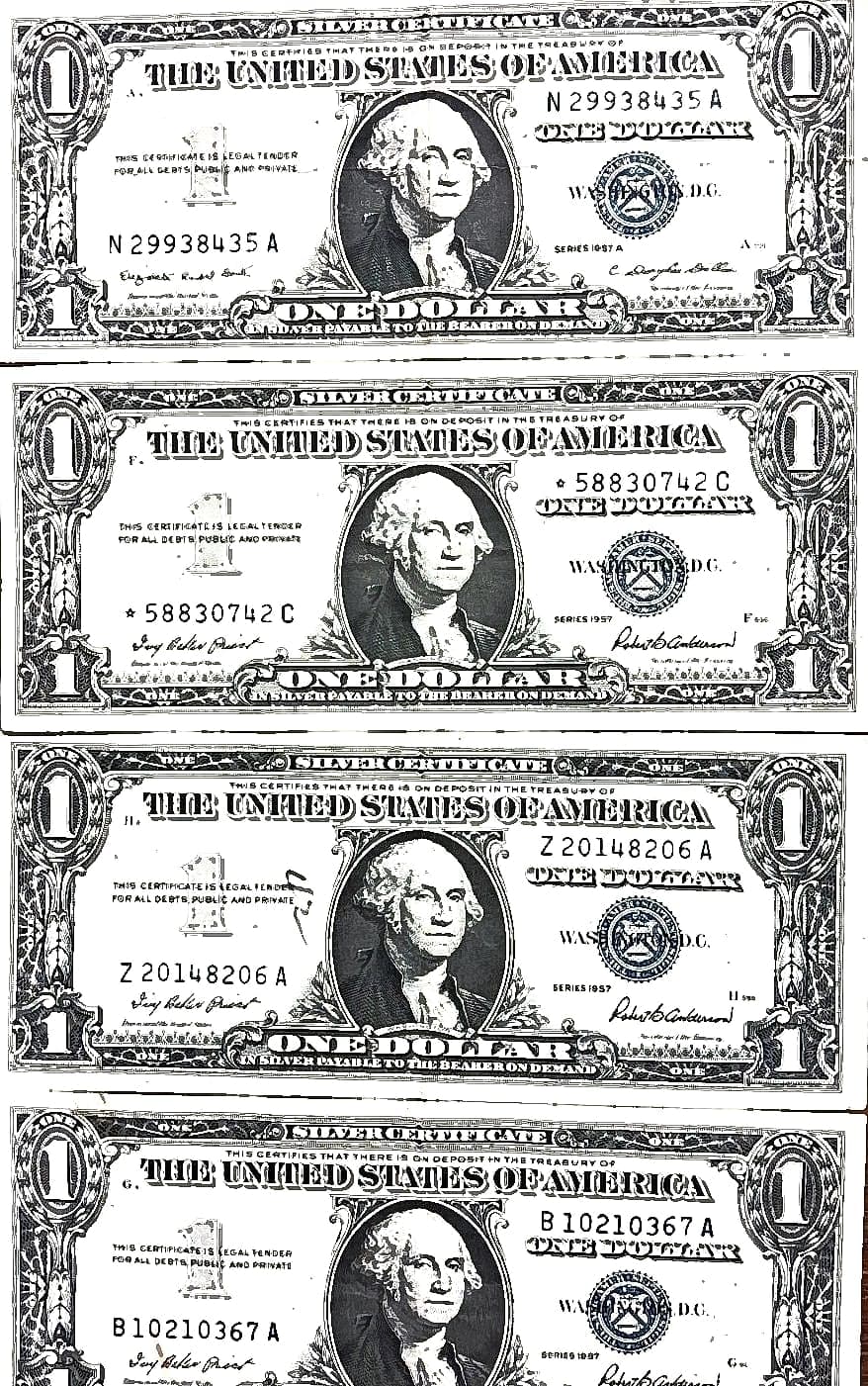 U.S. silver certificate star notes from a currency purchase