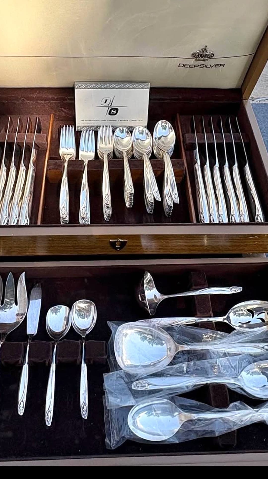 A complete sterling silver flatware set in its original chest